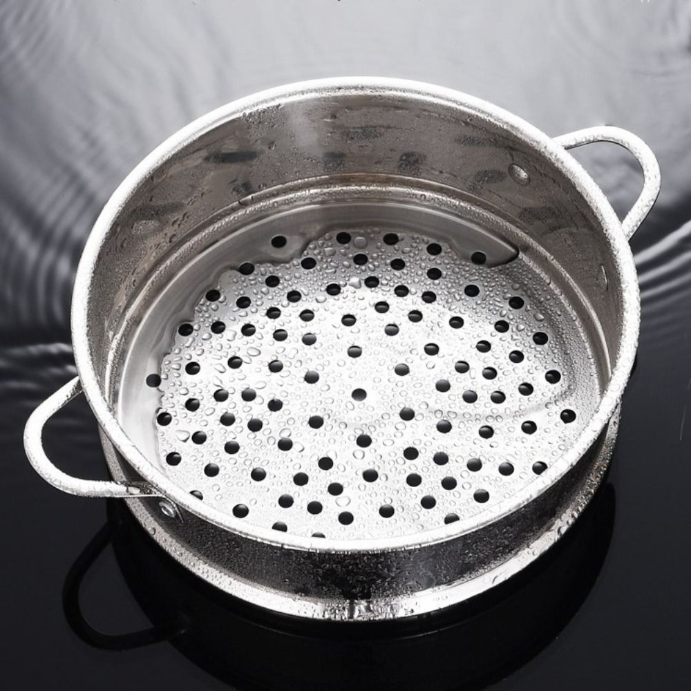 Silicone Steamer Basket - 304ステンレス鋼蒸し器バスケット16-32cm厚型鍋蒸し網厚型ストレーナー汎用食品蒸しラックキッチン用