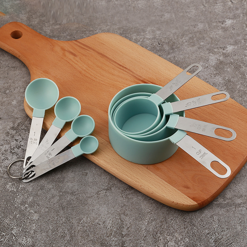 Kitchen Gadgets For Cooking - 8 個計量カップスプーンセットベーキングケーキペストリー調理器具ステンレス鋼ハンドルキッチンツールアクセサリーガジェット