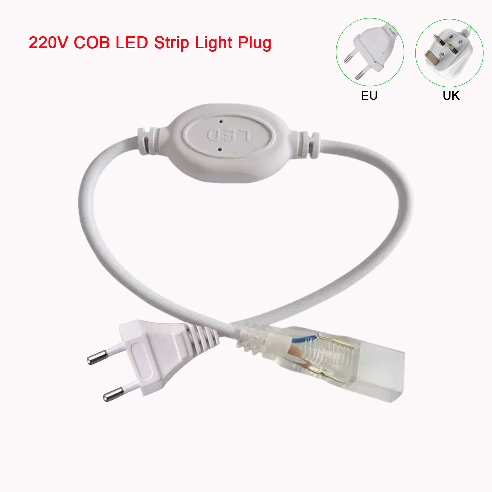 Kitchen Gadgets Uk - 220V 230V COB LEDストリップライト EU/UK電源プラグ 16MM幅