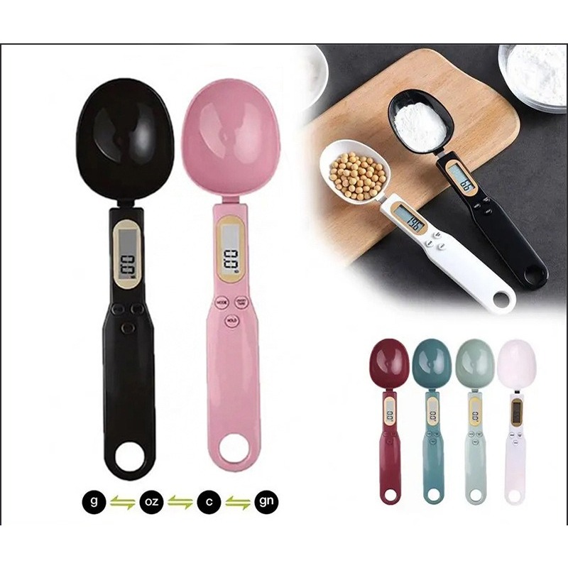 Kitchen Gadgets Under 500 - ポータブルデジタル計量スプーンスケール高精度電子スプーン重量計、ベーキングコーヒー、ペットフード、調味料用