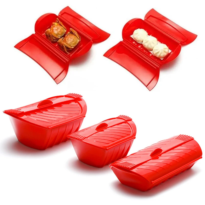 Silicone Steamer Basket - 食品グレードのシリコンキッチン蒸し器、お手入れが簡単、蒸し魚のボウル、電子レンジ対応、環境にやさしい、調理器具