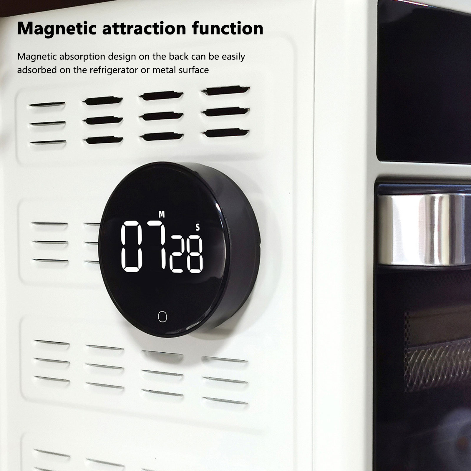 Kitchen Gadgets For Cooking - LEDデジタル調理タイマー、USB充電式、磁石付き、焼き時間カウントダウン機能、3段階の音量調整、背面に取り付け可能なデザイン、キッチン用品。