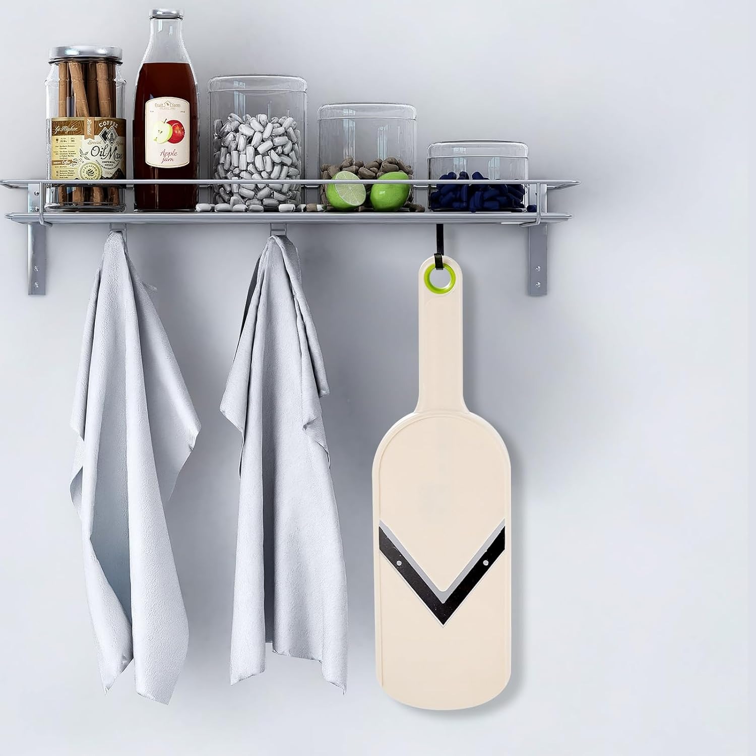 Kitchen Gadgets Green - グリーンキャベツとレタス用のハンドヘルドスライサー、安全グリップ付きの高速薄切りサラダ野菜カッター、素早い調理のためのキッチンガジェット