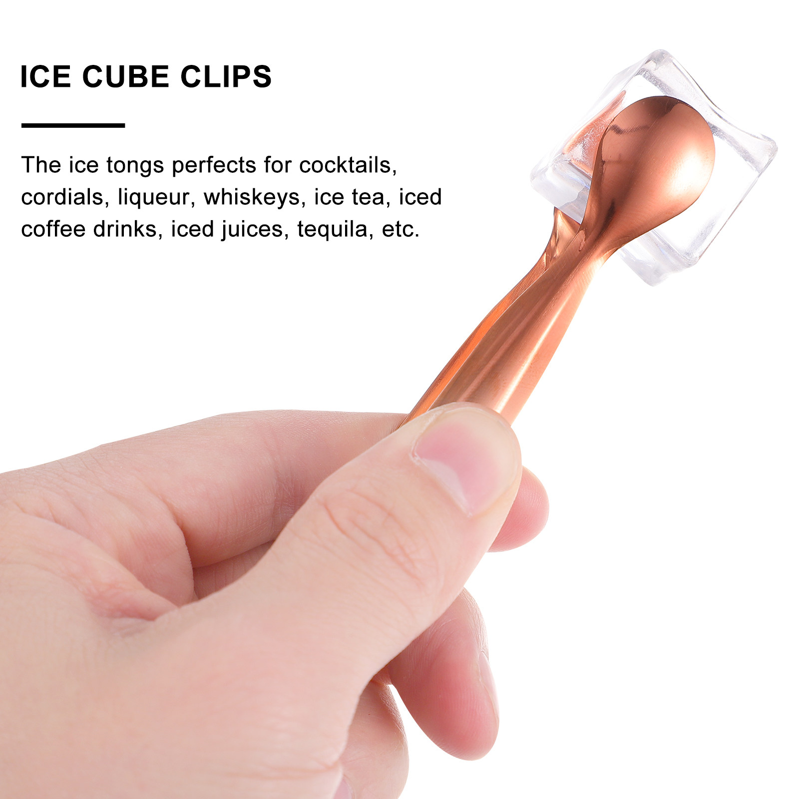 Kitchen Gadgets That Are Useful - 8本セット、ステンレス製アイストング。錆びにくく、使いやすく、カクテル、アイスティー、コーヒー、フルーツなど、様々な用途に。キッチン用品としても最適。