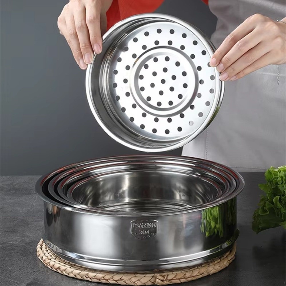 304ステンレス鋼蒸し器バスケット16-32cm厚型鍋蒸し網 - Silicone Steamer Basket のレビューと価格
