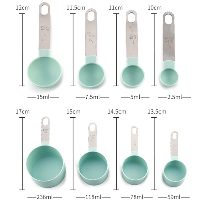 8 個計量カップスプーンセットベーキングケーキペストリー調理 - Kitchen Gadgets For Cooking のレビューと価格