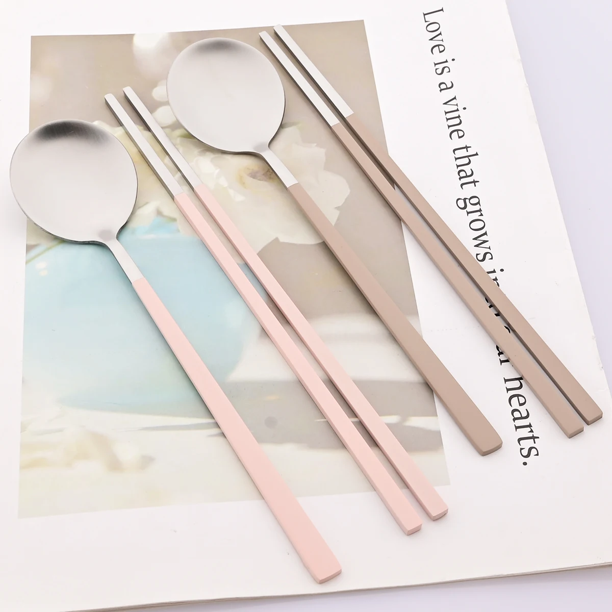 2 個ディナースプーン寿司箸食器セットグリーンシルバー食器西 - Kitchen Gadgets Green のレビューと価格