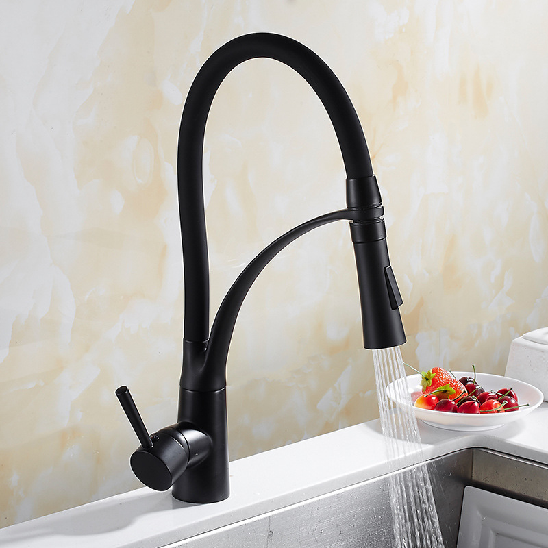 プルダウン式キッチン蛇口、真鍮製ブラック、温冷水混合栓、デッ - Kitchen Gadgets Blender のレビューと価格