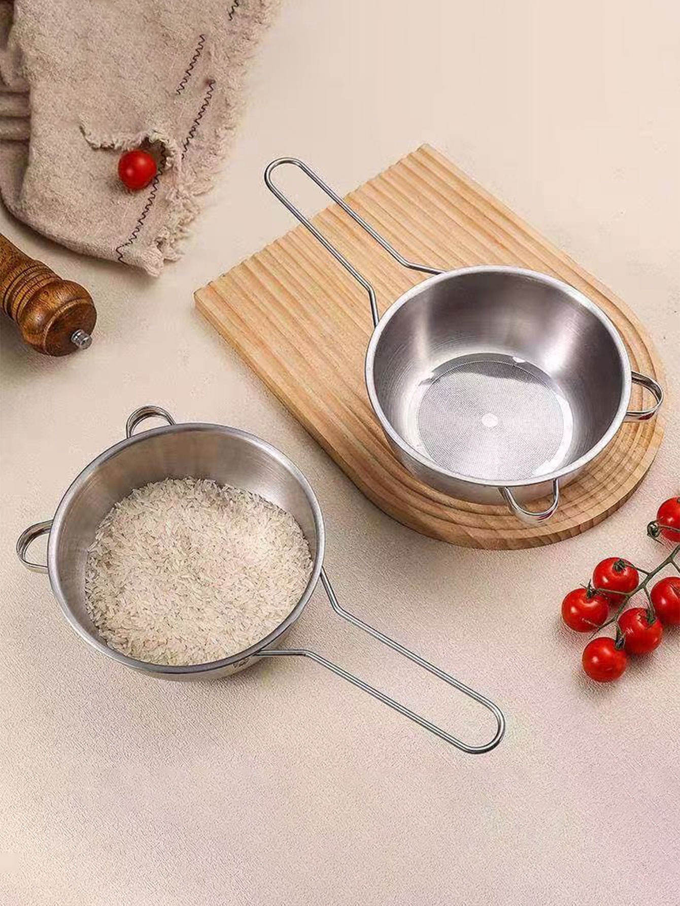 家庭用米洗いバスケット、米ふるい、米洗い桶、多機能キッチン水 - Kitchen Gadgets That Are Useful のレビューと価格