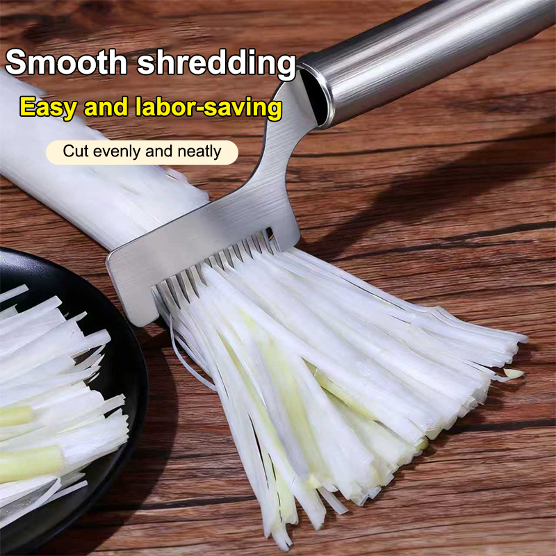 革新的なステンレス製ネギカッター、グリーンオニオンシュレッダ - Kitchen Gadgets Essential のレビューと価格