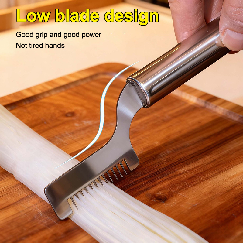 革新的なステンレス製ネギカッター、グリーンオニオンシュレッダ - Kitchen Gadgets Essential のレビューと価格
