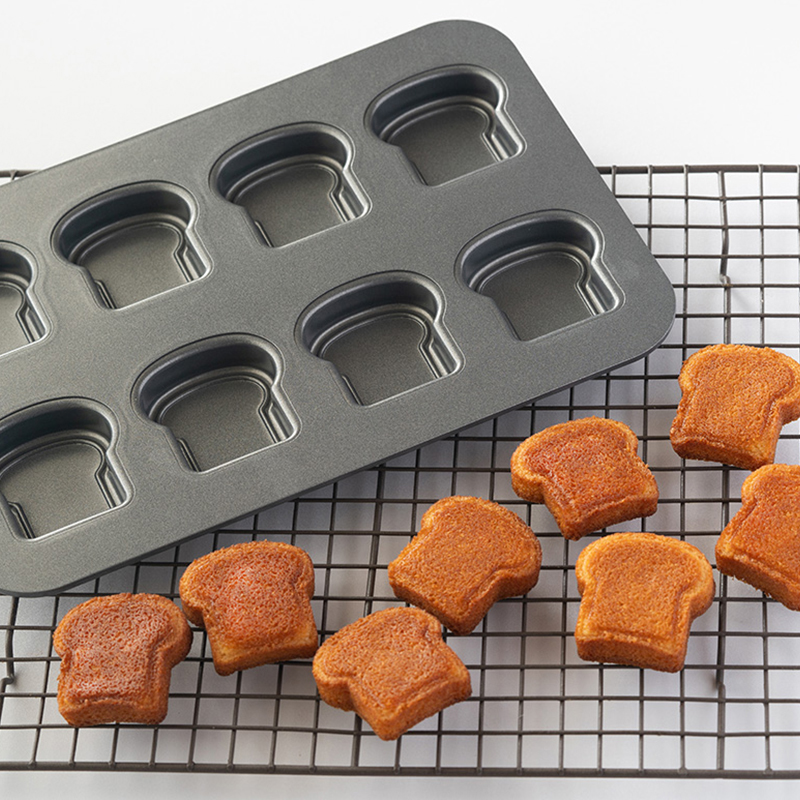 8 空洞トーストパンパターン炭素鋼ケーキ型マドレーヌマフィン - Kitchen Gadgets For Cooking のレビューと価格