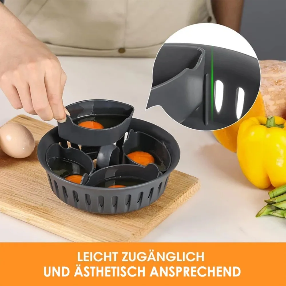 1pc ツーインワン卵ホルダー Thermomix TM5  - Silicone Steamer Basket のレビューと価格