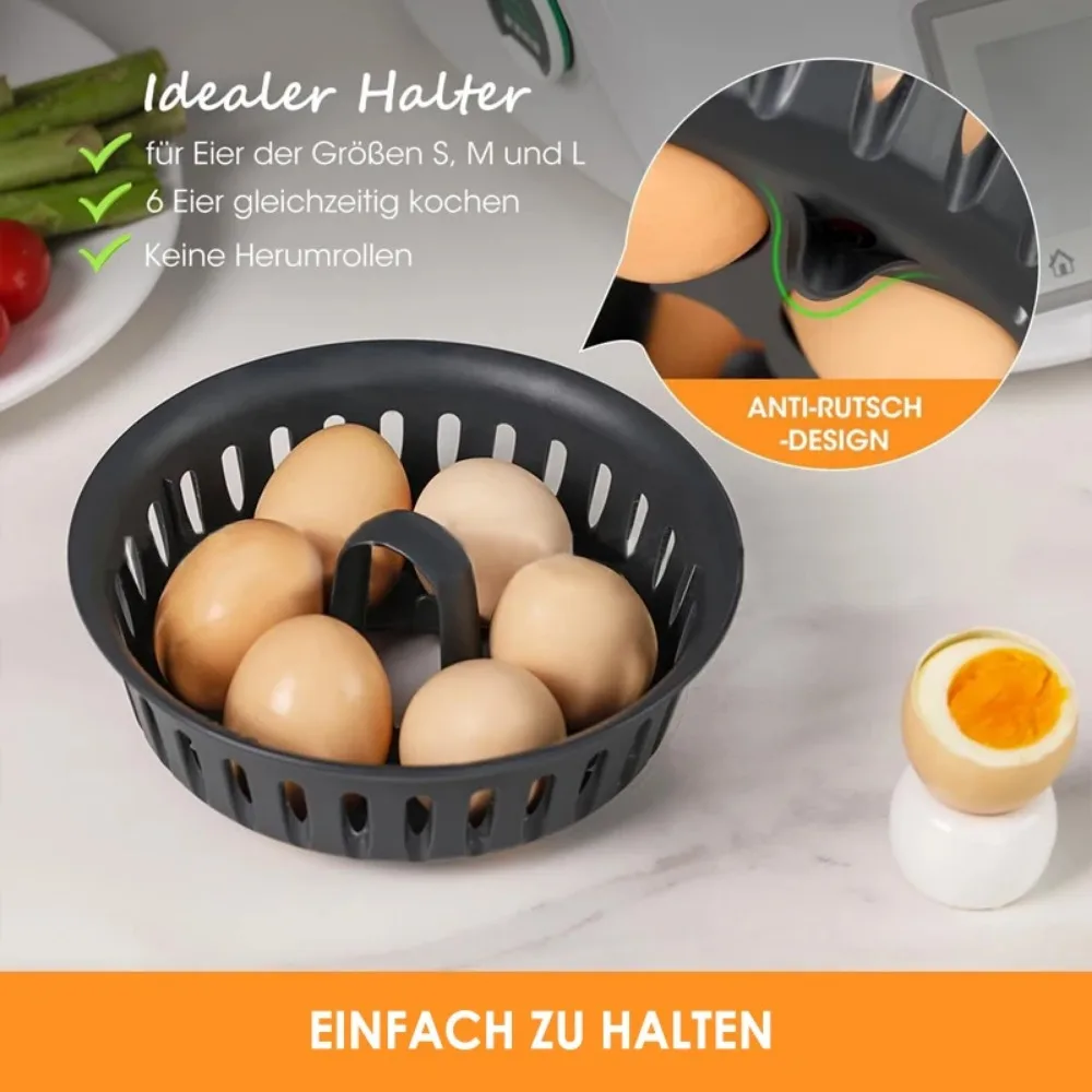 1pc ツーインワン卵ホルダー Thermomix TM5  - Silicone Steamer Basket のレビューと価格