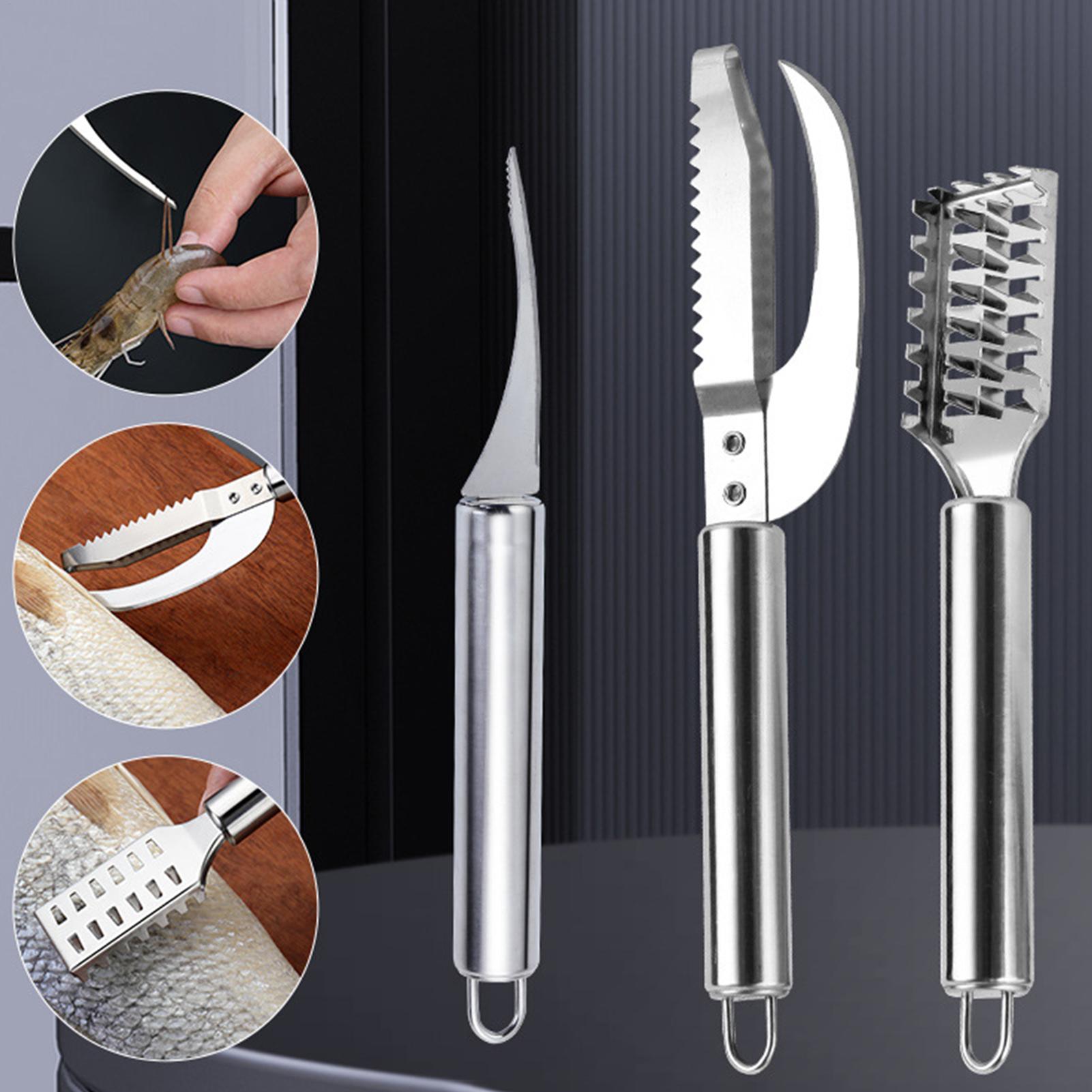 魚鱗除去ナイフ、エビの糸取り、ステンレス製魚鱗除去器、魚の皮 - Kitchen Gadgets That Are Useful のレビューと価格