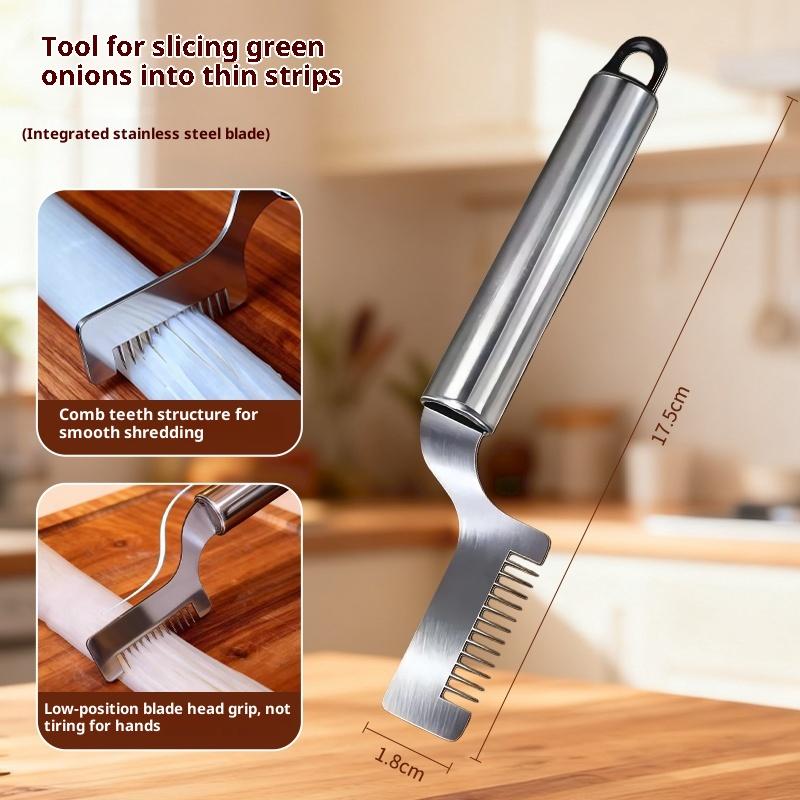 【1個入り ステンレス製 ネギカッター 細切りナイフ カーブ - Kitchen Gadgets Green のレビューと価格