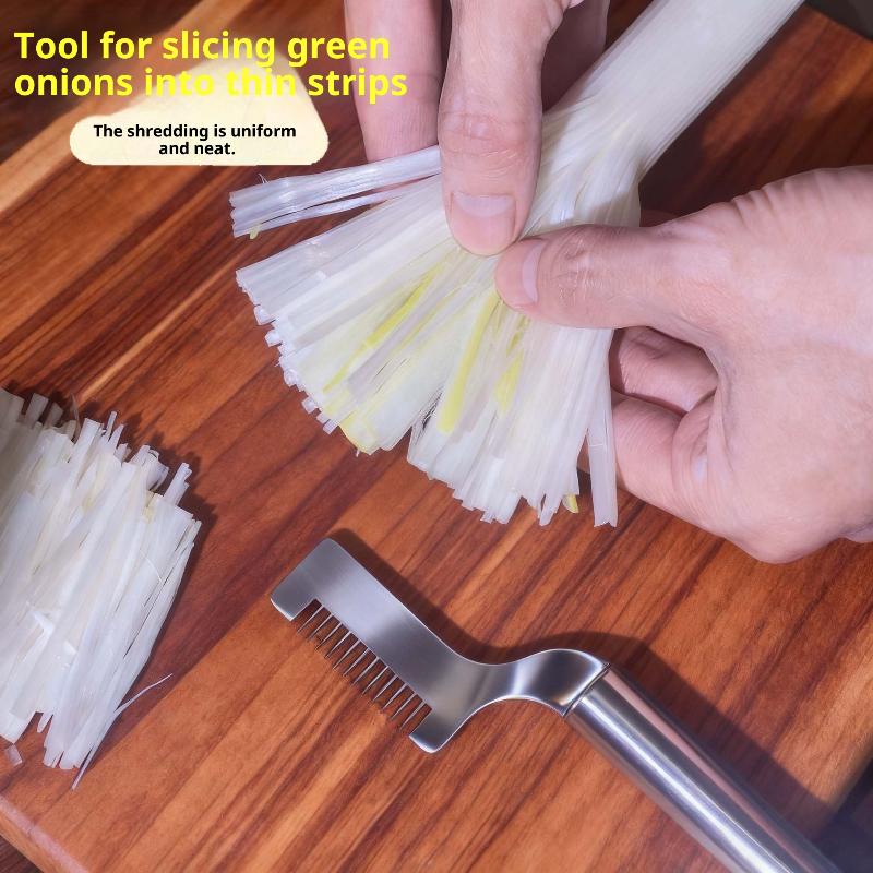 【1個入り ステンレス製 ネギカッター 細切りナイフ カーブ - Kitchen Gadgets Green のレビューと価格