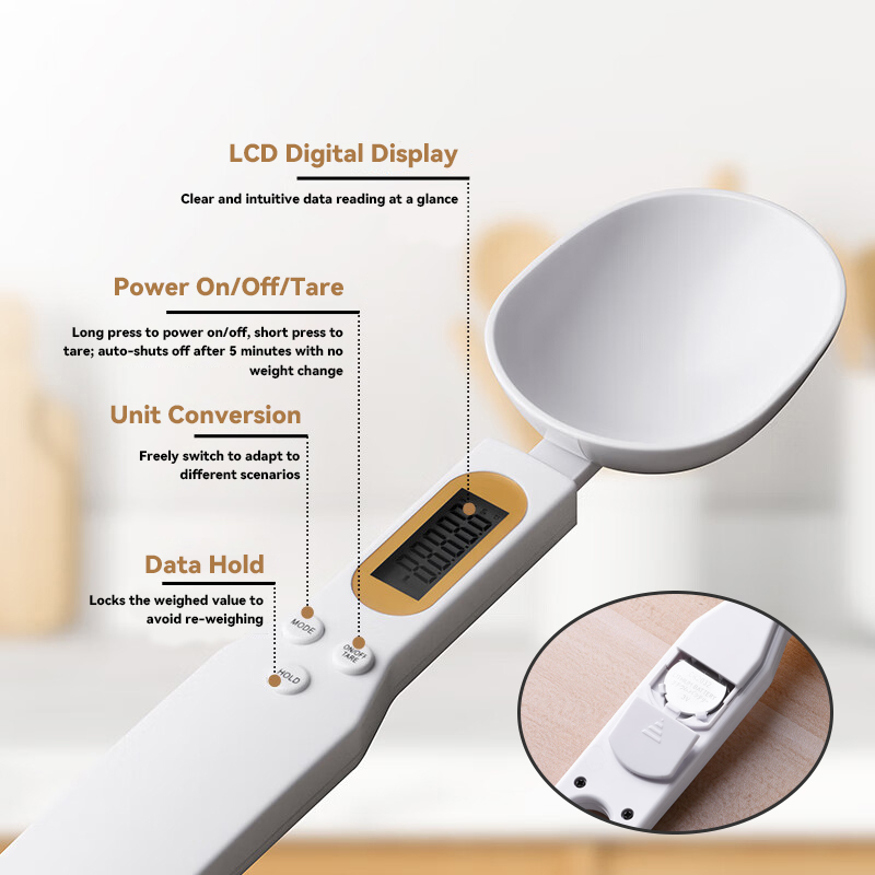 液晶デジタル計量調整可能な計量スプーンキッチンスケール電子計 - Kitchen Gadgets Under 500 のレビューと価格