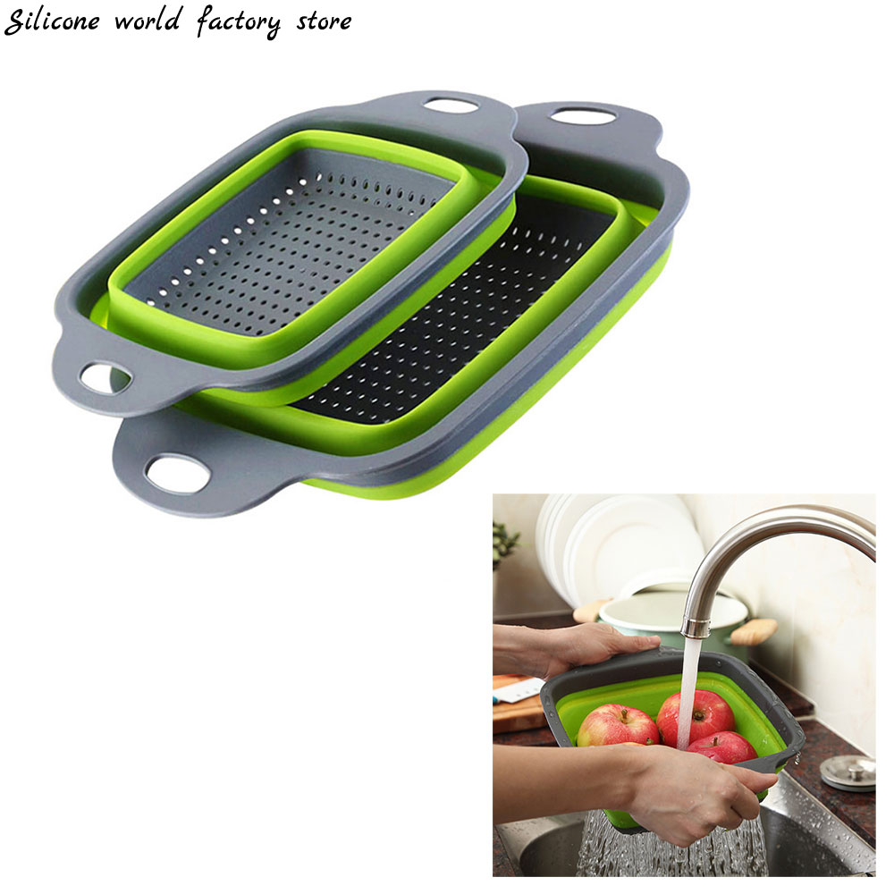 シリコン製折りたたみ式水切りかご、果物・野菜洗い用バスケット - Silicone Steamer Basket のレビューと価格