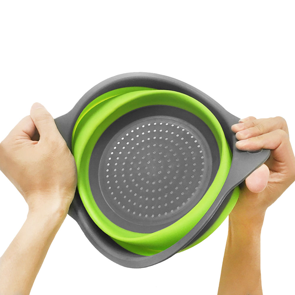 シリコン製折りたたみ式水切りかご、果物・野菜洗い用バスケット - Silicone Steamer Basket のレビューと価格
