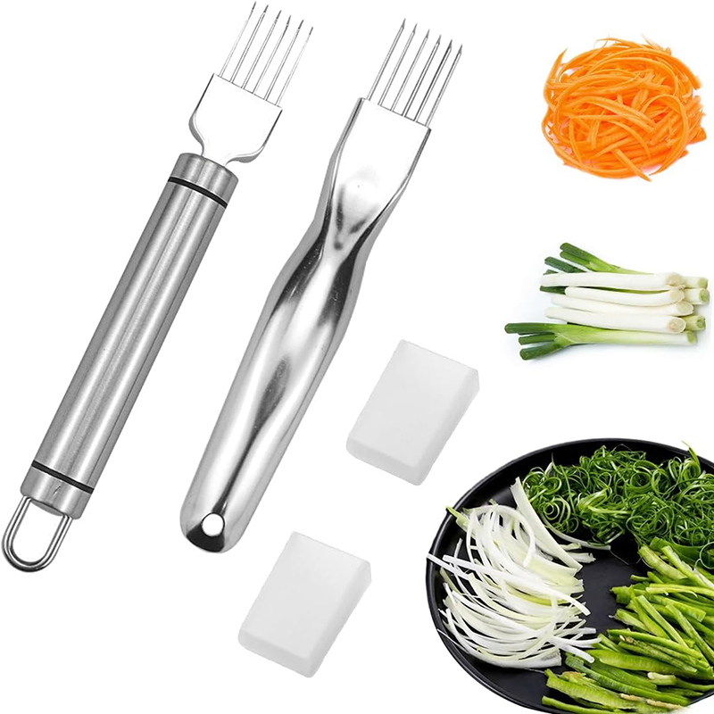 ステンレス鋼みじん切りネギナイフネギカッターナイフ玉ねぎスラ - Kitchen Gadgets Green のレビューと価格