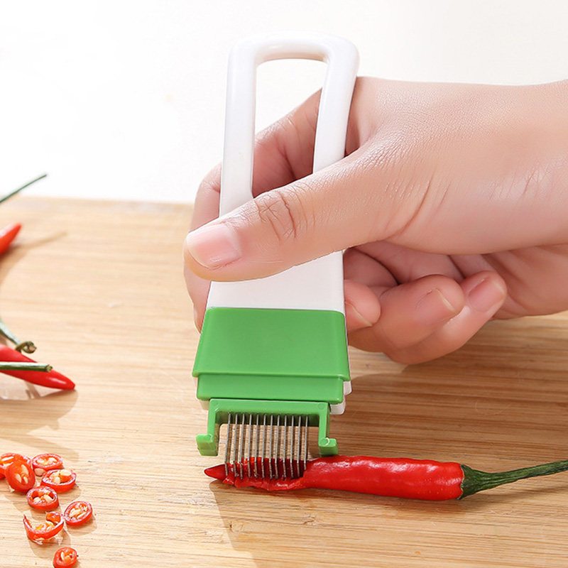 ネギシュレッダーナイフ、多機能ネギスライサー、家庭用キッチン - Kitchen Gadgets Green のレビューと価格