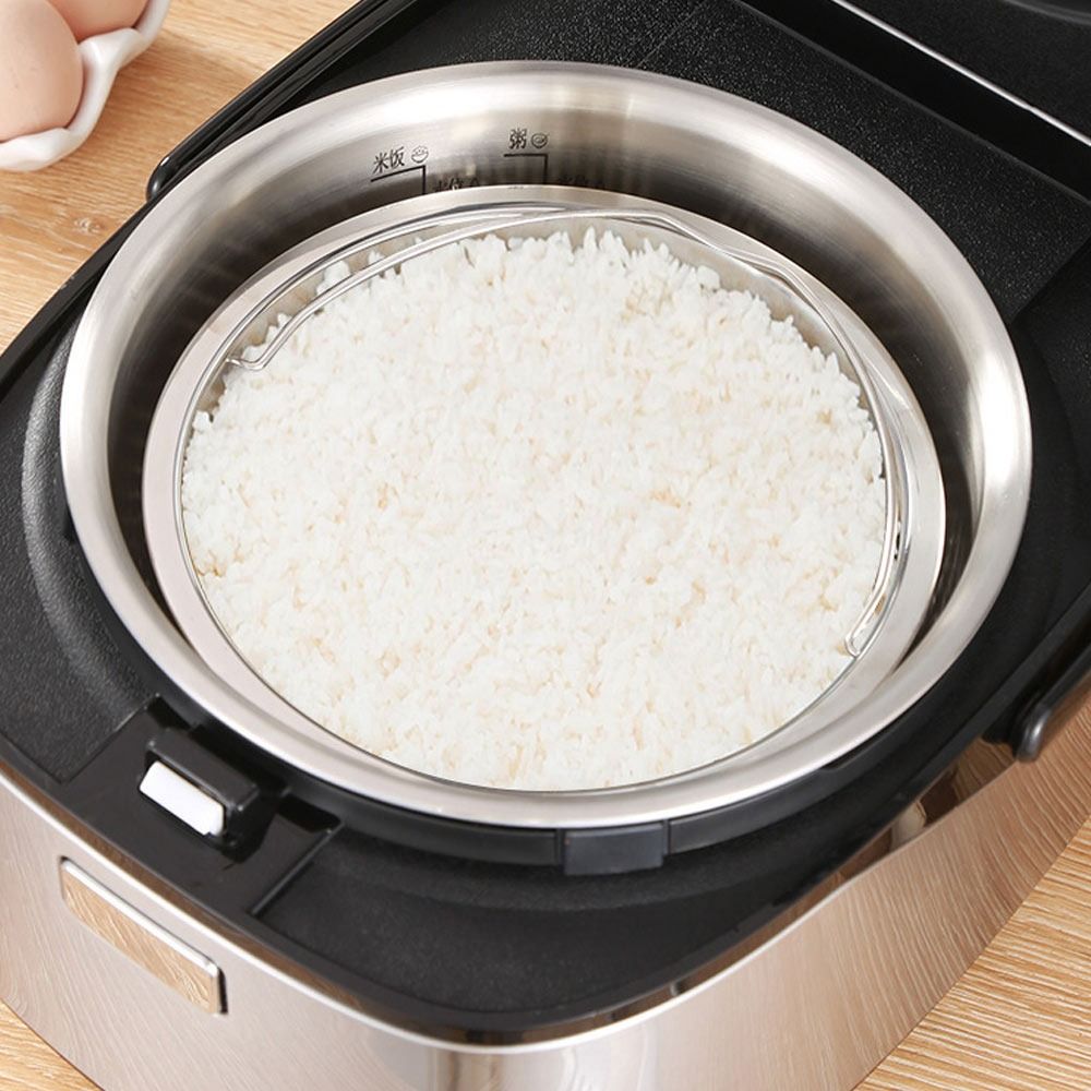 シリコンハンドル付きステンレス製フードスチーマー、炊飯器、蒸 - Silicone Steamer Basket のレビューと価格