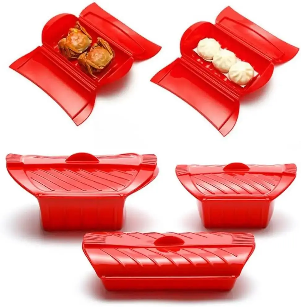 食品グレードのシリコンキッチン蒸し器、お手入れが簡単、蒸し魚 - Silicone Steamer Basket のレビューと価格