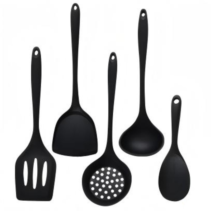 5 個の食品グレードのシリコーンキッチン用品セット耐熱性ノン - Kitchen Gadgets Green のレビューと価格