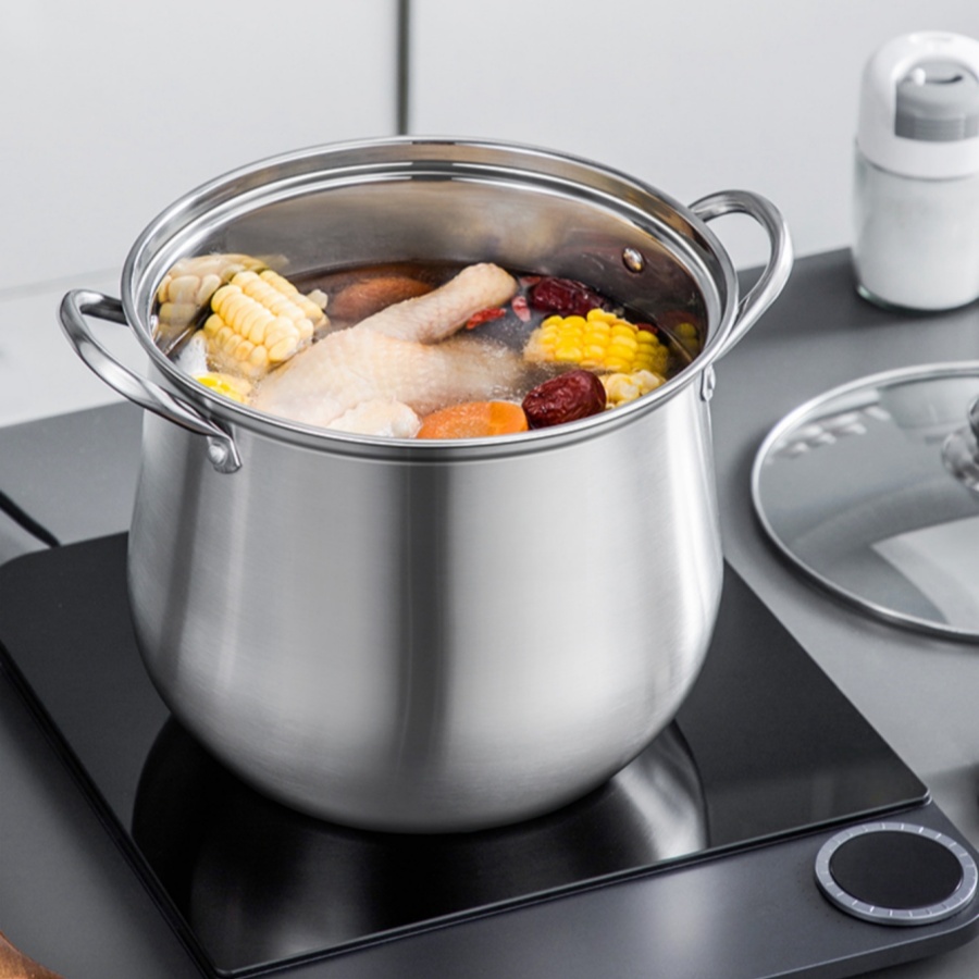 大きなステンレス鋼の鍋,耐久性があり,お手入れが簡単,必須の - Kitchen Gadgets Essential のレビューと価格