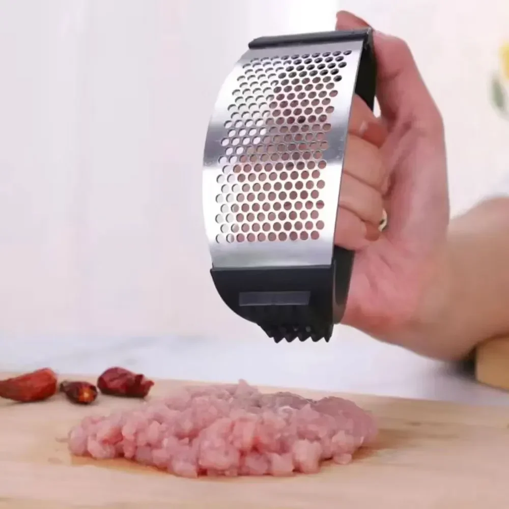 耐久性のあるステンレス製手動ガーリックチョッパーミンサープレ - Kitchen Gadgets For Cooking のレビューと価格