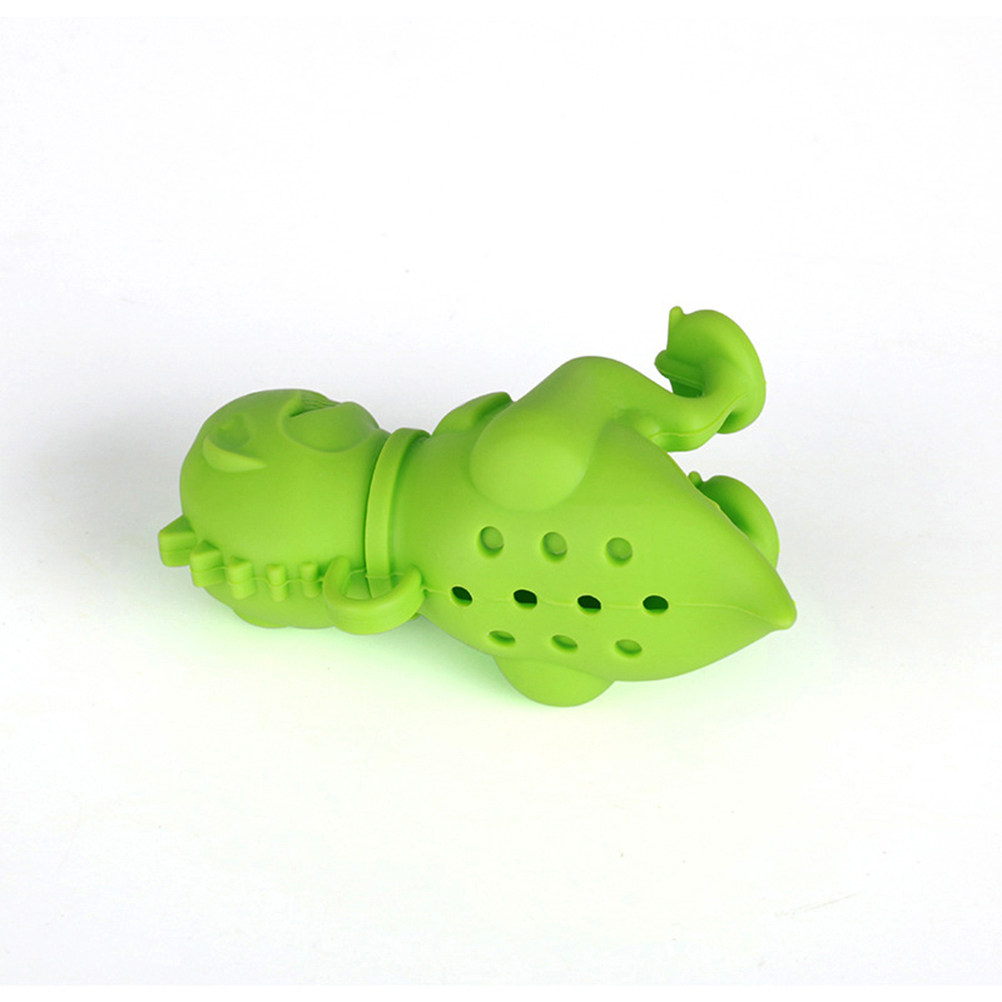 緑色のシリコン製恐竜型茶こし。茶葉を入れてお湯を注ぐだけで、 - Kitchen Gadgets Green のレビューと価格