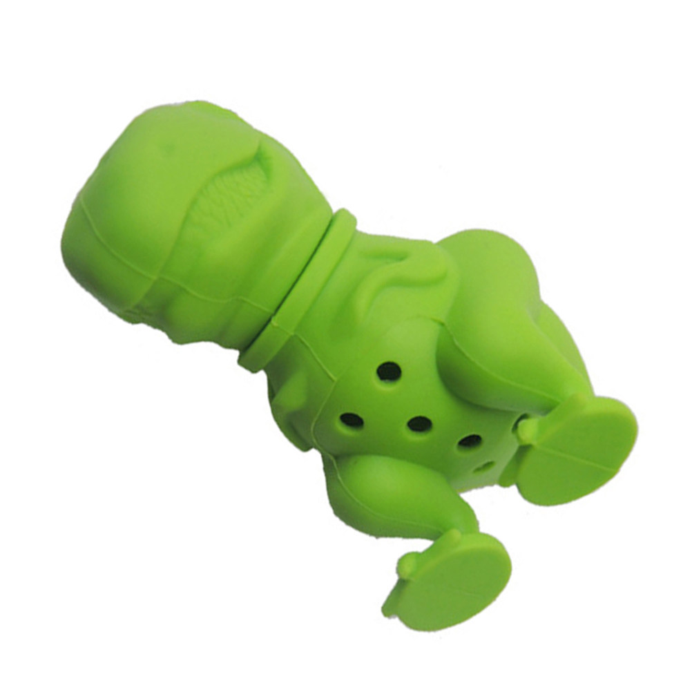 緑色のシリコン製恐竜型茶こし。茶葉を入れてお湯を注ぐだけで、 - Kitchen Gadgets Green のレビューと価格