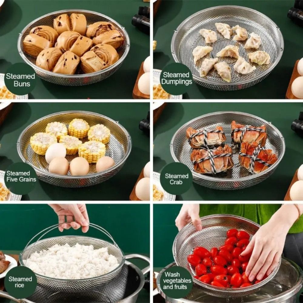 ステンレス鋼蒸し器折りたたみ式蒸気調理器具ハンドル付き蒸しト - Silicone Steamer Basket のレビューと価格
