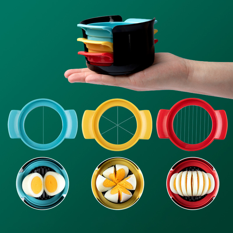 3in1多機能エッグスライサーカッター 家庭用保存卵分割器  - Silicone Steamer Basket のレビューと価格