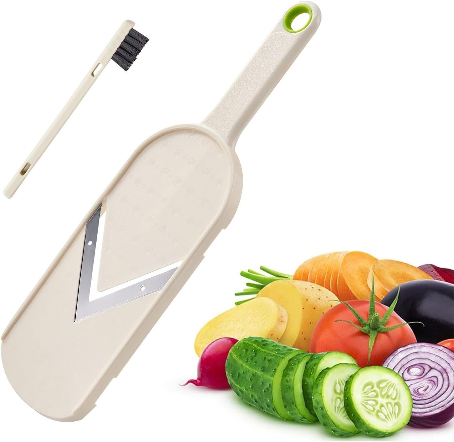 グリーンキャベツとレタス用のハンドヘルドスライサー、安全グリ - Kitchen Gadgets Green のレビューと価格