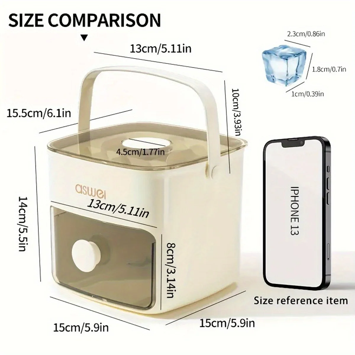 イージープレス蓋付き 48 キューブ製氷機 - 二重層、DI - Kitchen Gadgets Essential のレビューと価格